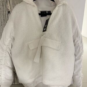 Adidas x Ivy Park White Sherpa Jacket